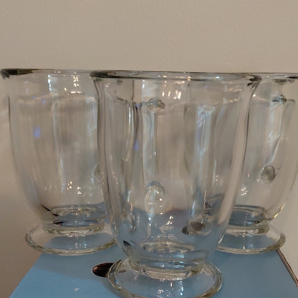 Libbey Kona Clear Glass Coffee Mugs Set Of 3 And 16 Oz